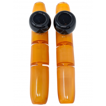 7" Gold Fumed Tri-Pinch Raised Bowl Steamroller Hand Pipe - (Pack of 2) [STJ90]